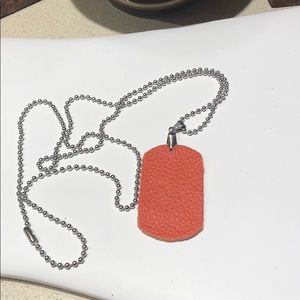Hot new unisex leather dog tag chain necklace